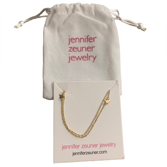 Jennifer Zeuner | Gold Tone Star Detail Double Row Necklace New With Tags - Picture 5 of 9